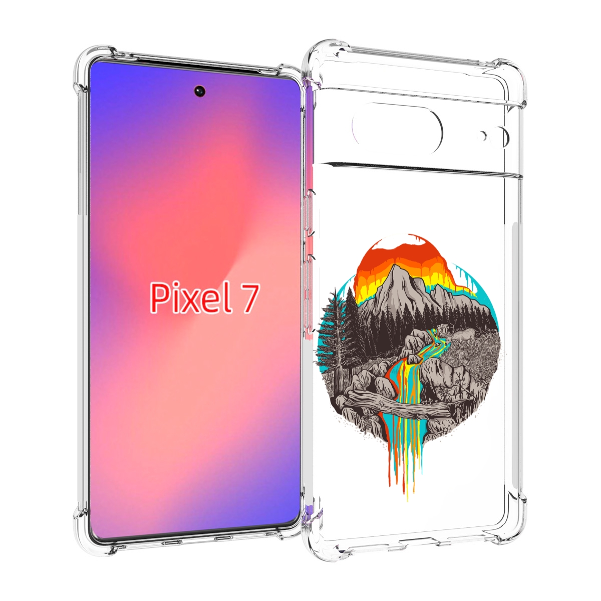 

Чехол Mypads Радужный Водопад Для Google Pixel 7, Прозрачный, Tocco