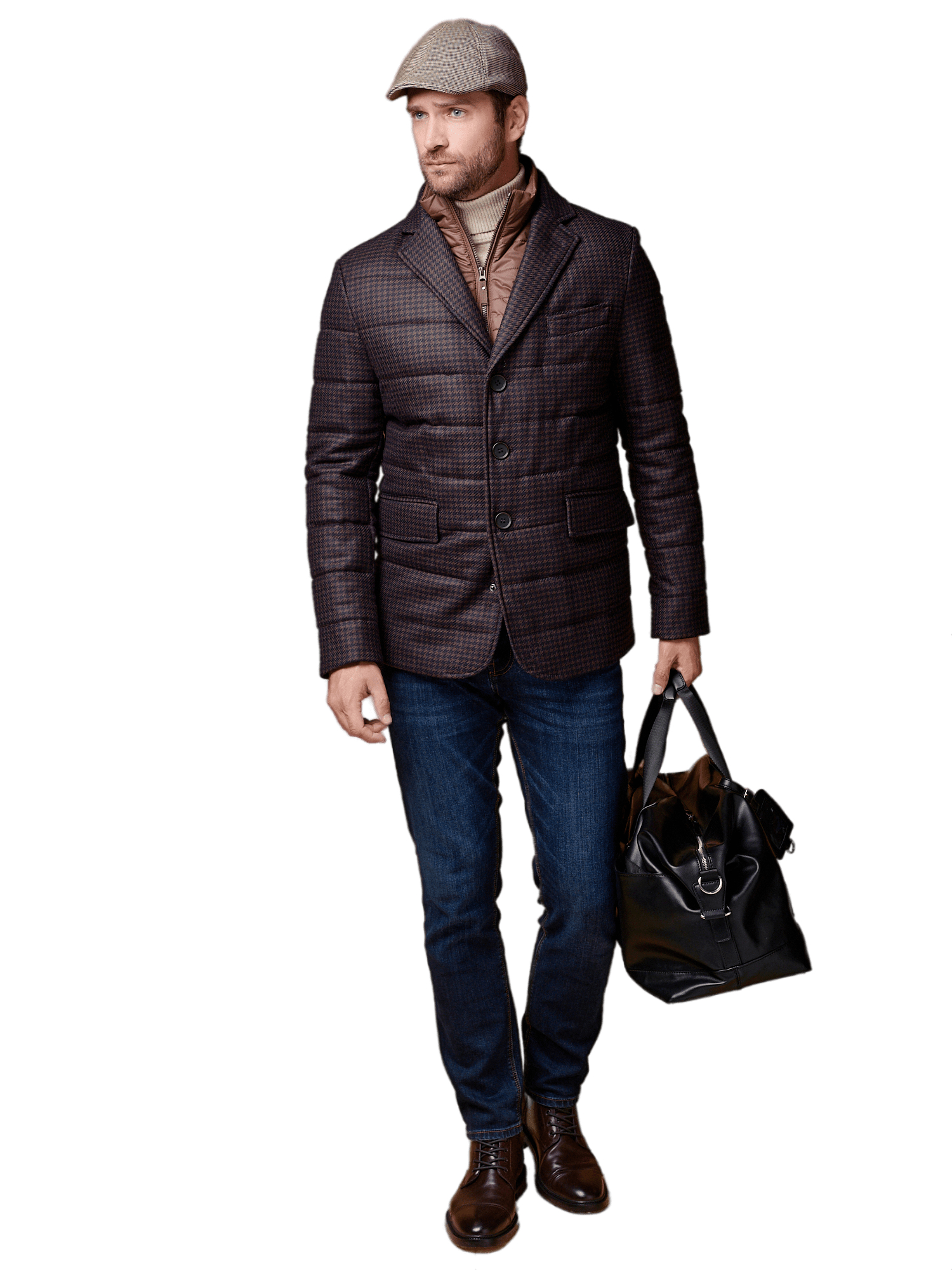 Куртка мужская BAZIONI 3065 W M коричневая 46 RU