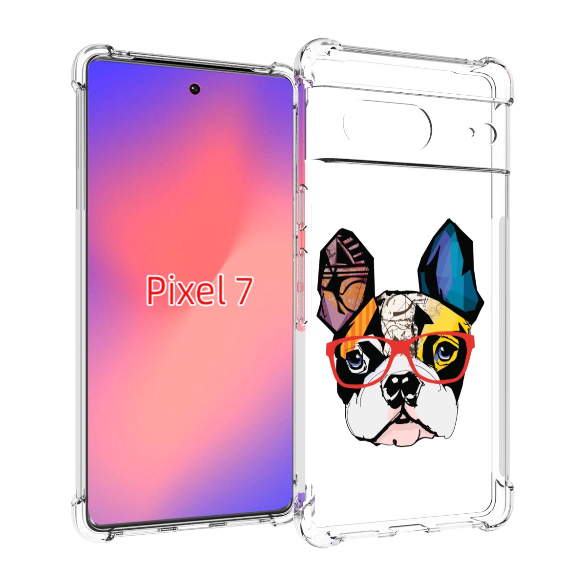 

Чехол Mypads Мопс-В-Очках Для Google Pixel 7, Прозрачный, Tocco