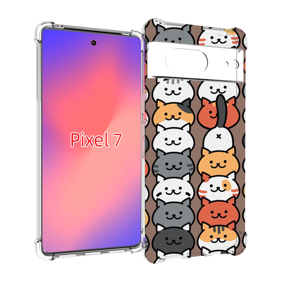 

Чехол Mypads Найди-Кота Для Google Pixel 7, Прозрачный, Tocco