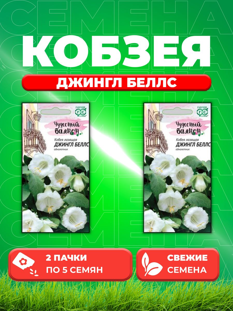 

Семена Кобея лазящая Джингл беллс 5 шт. серия Чудесный балкон 2уп