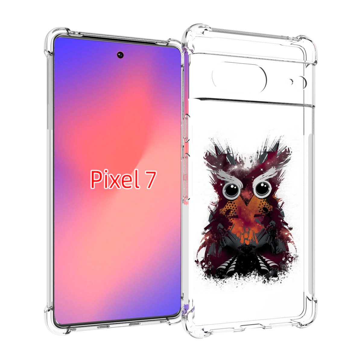 

Чехол Mypads Необычная Сова Для Google Pixel 7, Прозрачный, Tocco