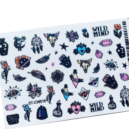 

Набор, Anna Tkacheva, Стикер ST-CW №018 «Ловец снов. Сердце», 2 шт., Разноцветный