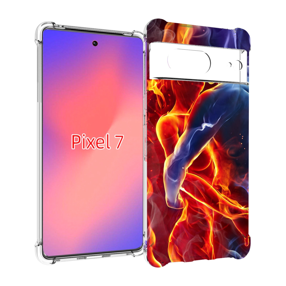 

Чехол Mypads Огонь-Вода Для Google Pixel 7, Прозрачный, Tocco