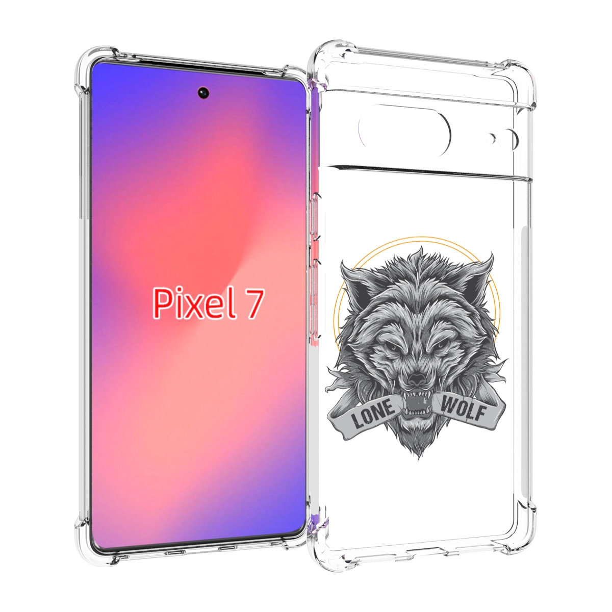 

Чехол Mypads Одинокий-Волк Мужской Для Google Pixel 7, Прозрачный, Tocco