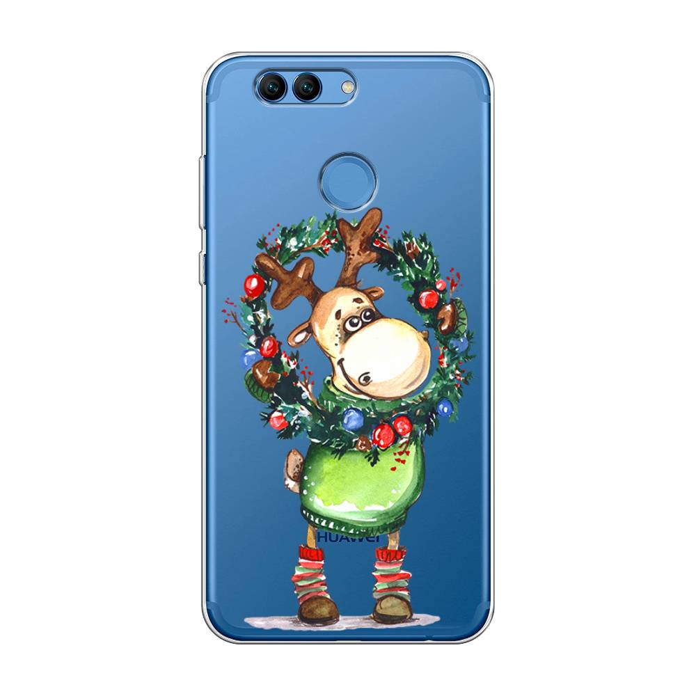 

Чехол на Huawei Nova 2 "Олень с новогодним венком", 62950-4