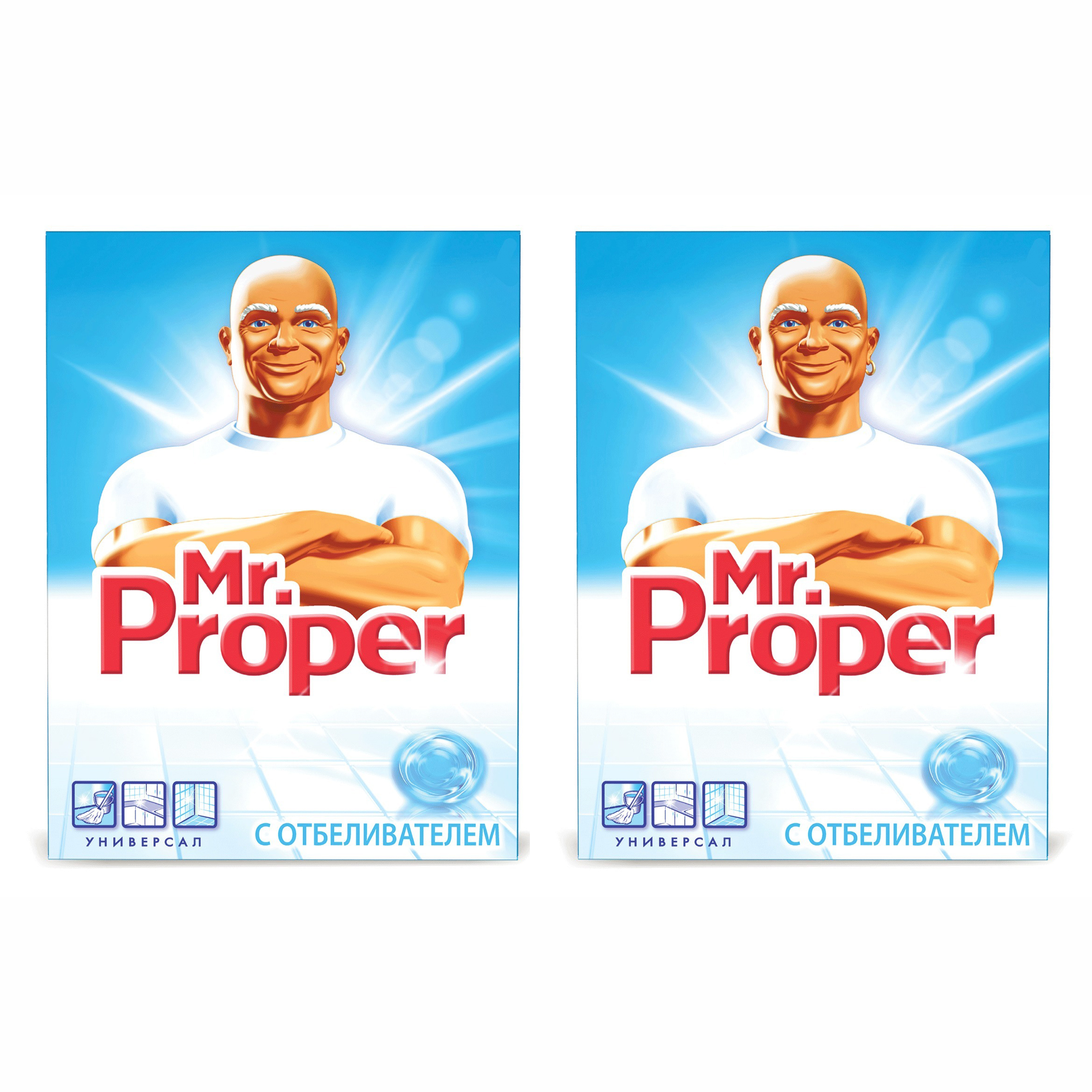 

Моющий порошок Mr. Proper с отбеливателем 400г, 2шт