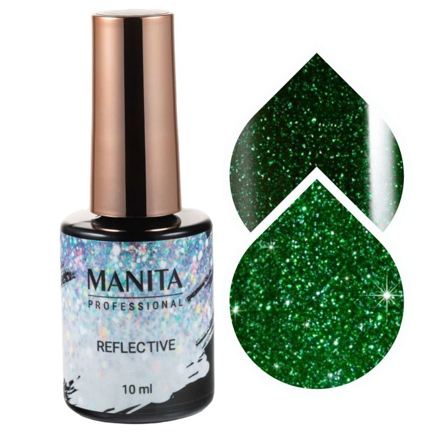 

Гель-лак для ногтей Manita Professional Reflective светоотражающий №10 10 мл, Зеленый, kr-21831