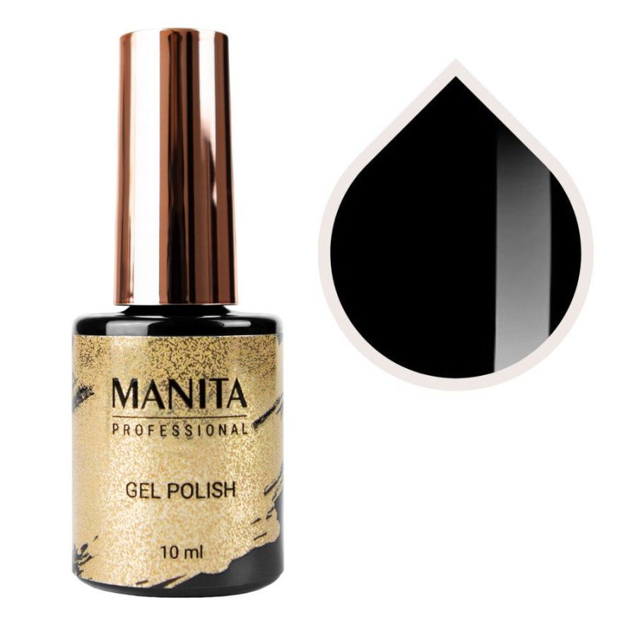 Гель-лак для ногтей Manita Professional Classic Pure Black №42 черный 10 мл manita топ вельветовый без липкого слоя для гель лака top velvet 10