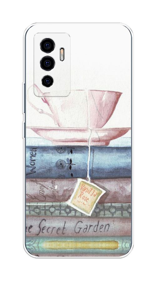 

Чехол на Vivo V23e/Y75 4G "Книжное чаепитие", Желтый;розовый;белый, 265950-1