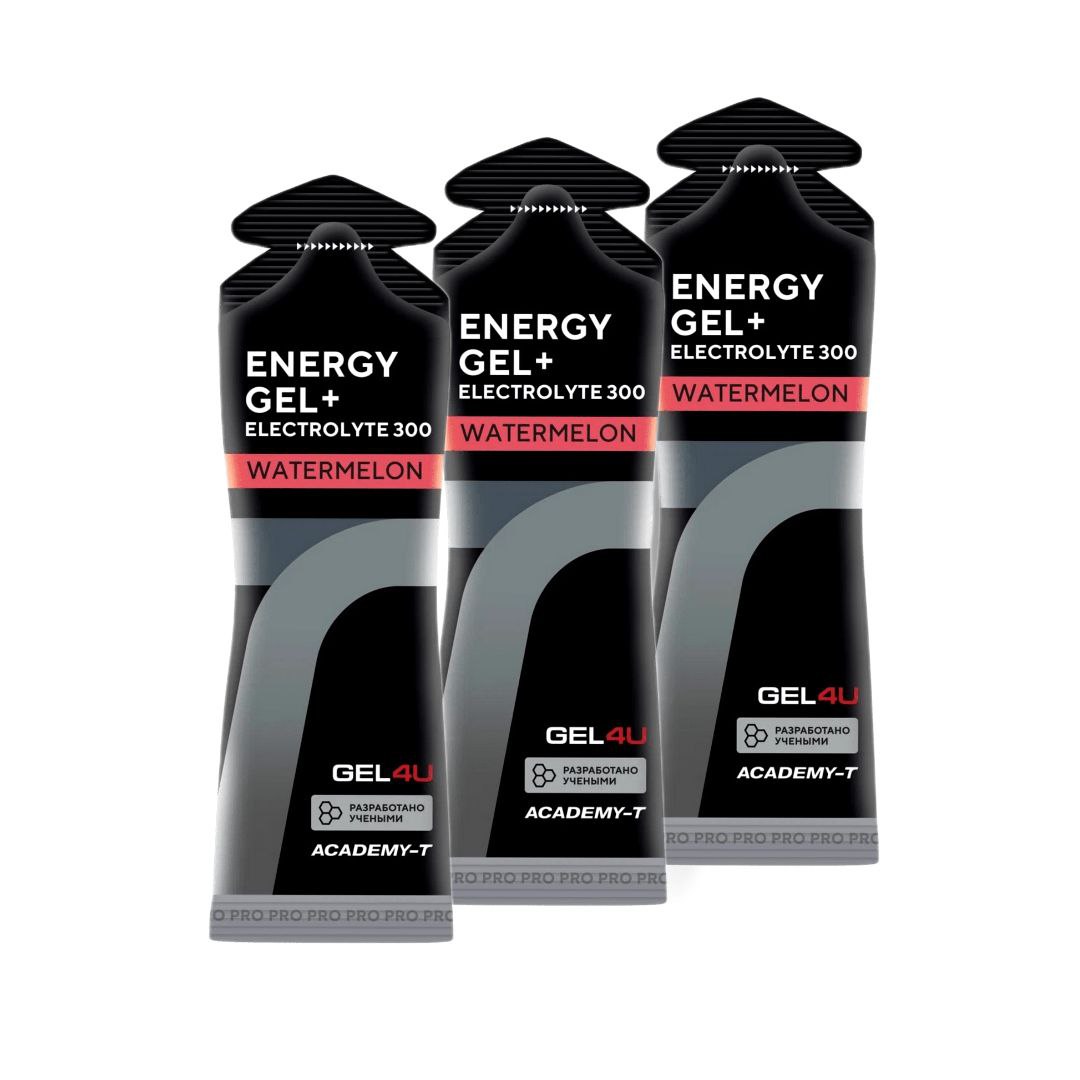 

Набор из 3 шт Гель энергетический углеводный с электролитами GEL4U, вкус Арбуз, 60мл., GEL4U