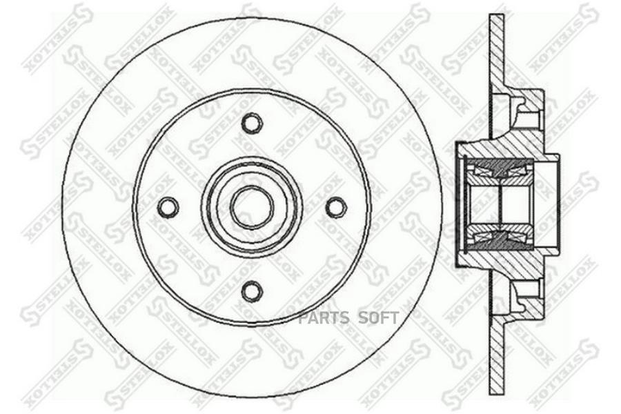 

6020-1939-sx_диск тормозной заднийс подш.и кольц. abs citroen c4 1.4-2.0hdi 04>