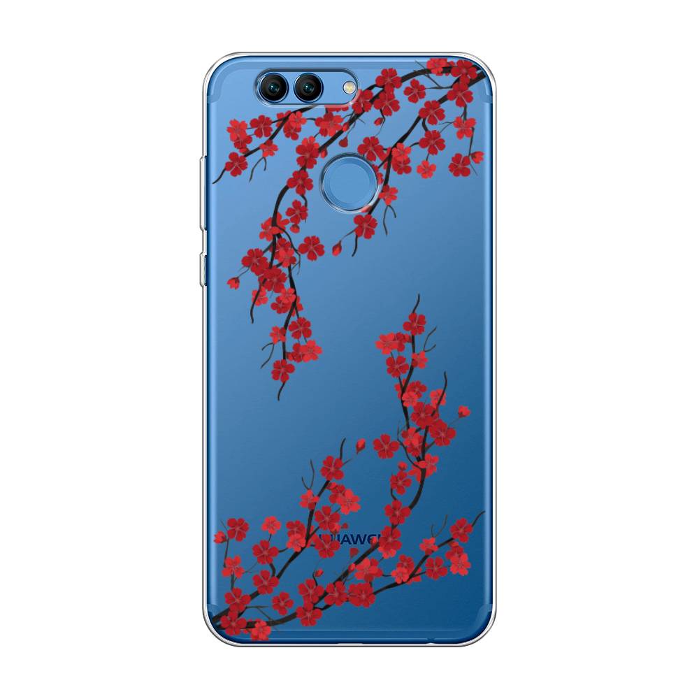 

Чехол на Huawei Nova 2 "Красная сакура", Красный;черный, 62950-2