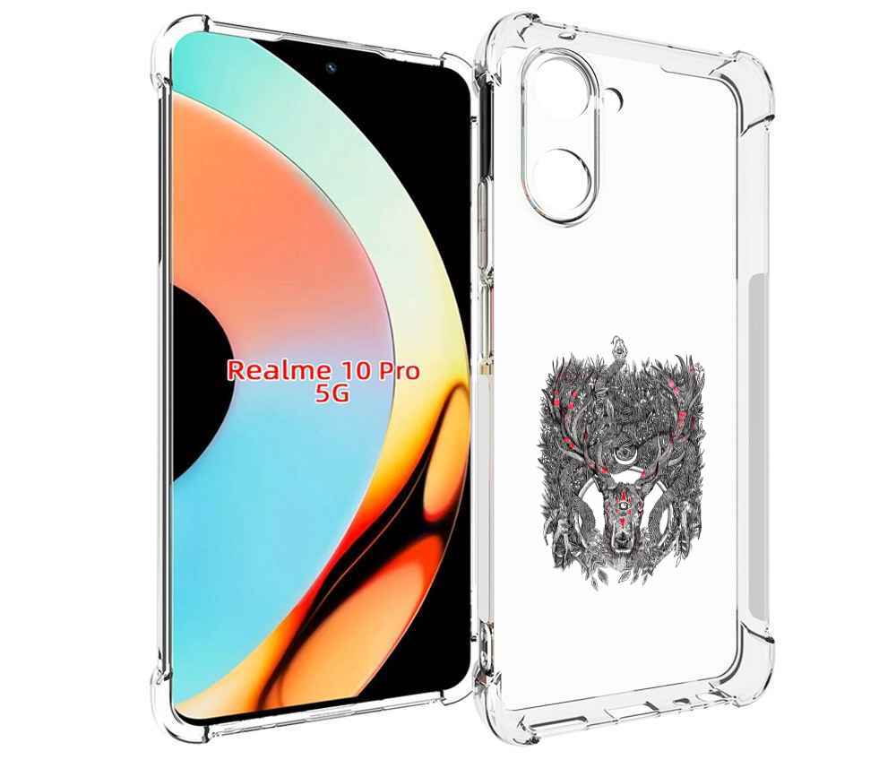 

Чехол бампер MyPads Дизайнерские_676 для Realme 10 Pro противоуд..., Прозрачный, Tocco