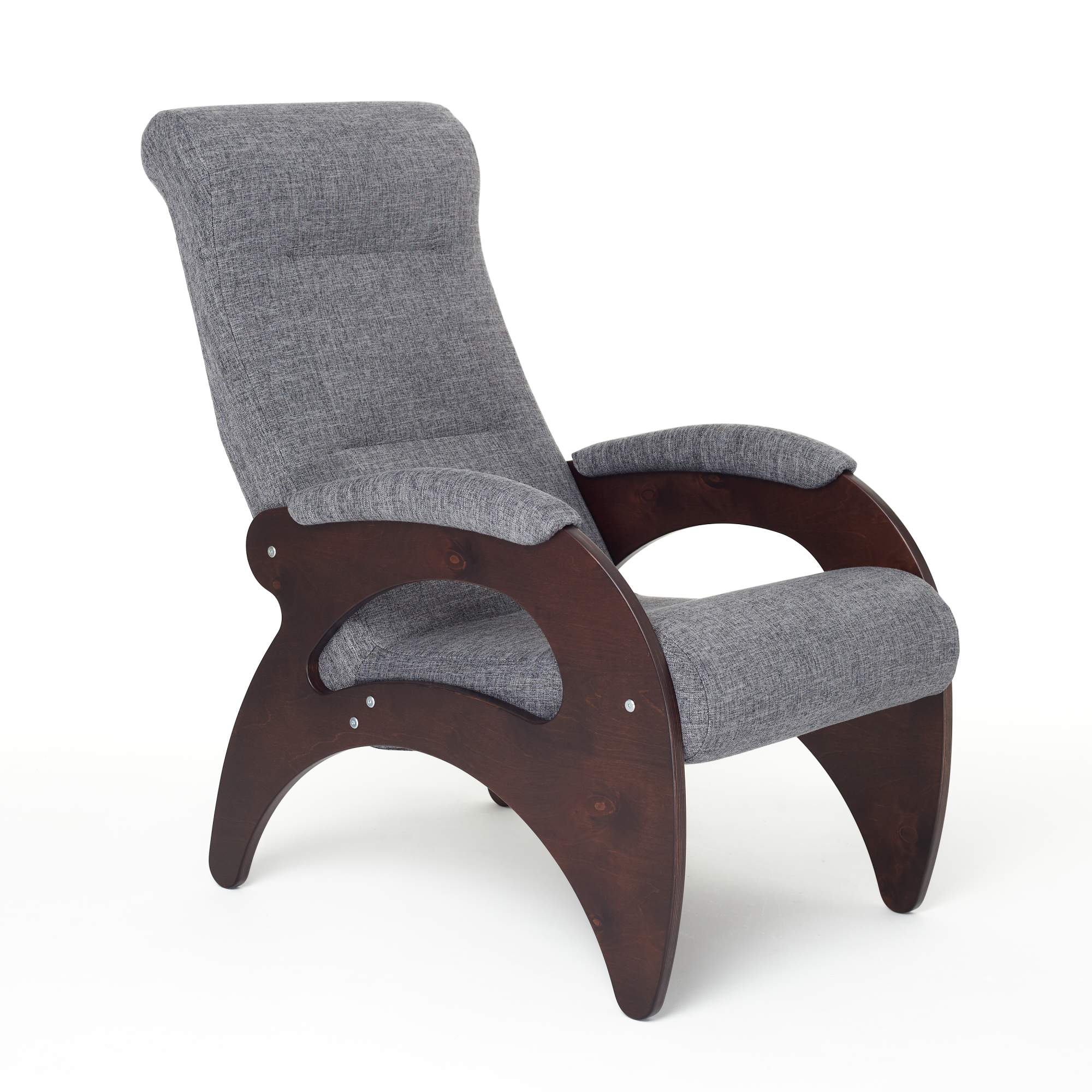 Кресло Мария/Темный орех/Серый БИНГО 25