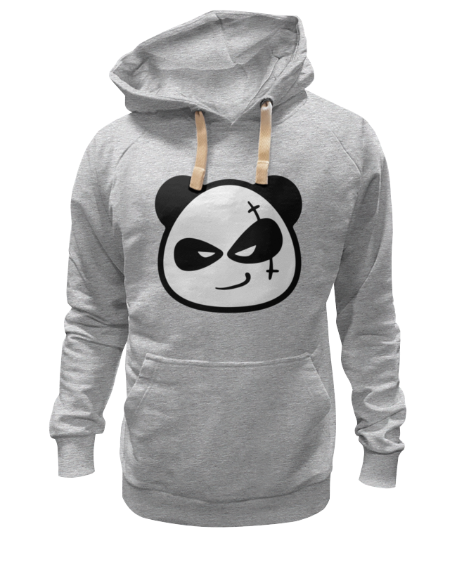 

Худи унисекс Printio Bad panda серое 3XL, Серый, Bad panda