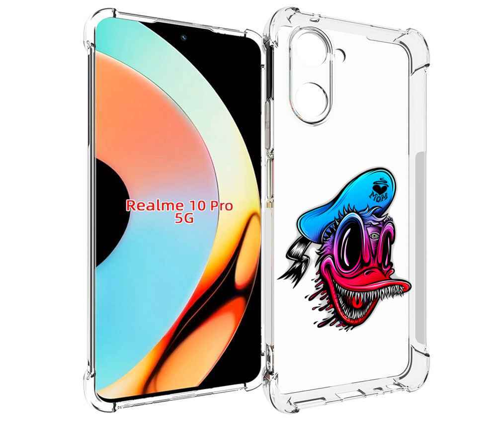 

Чехол бампер MyPads Дональд для Realme 10 Pro противоударный, Прозрачный, Tocco