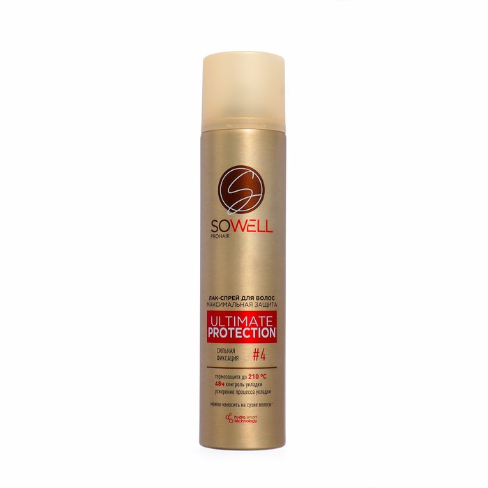 Лак-спрей для волос SoWell Ultimate Protection термозащита, сильная фиксация, 300 мл