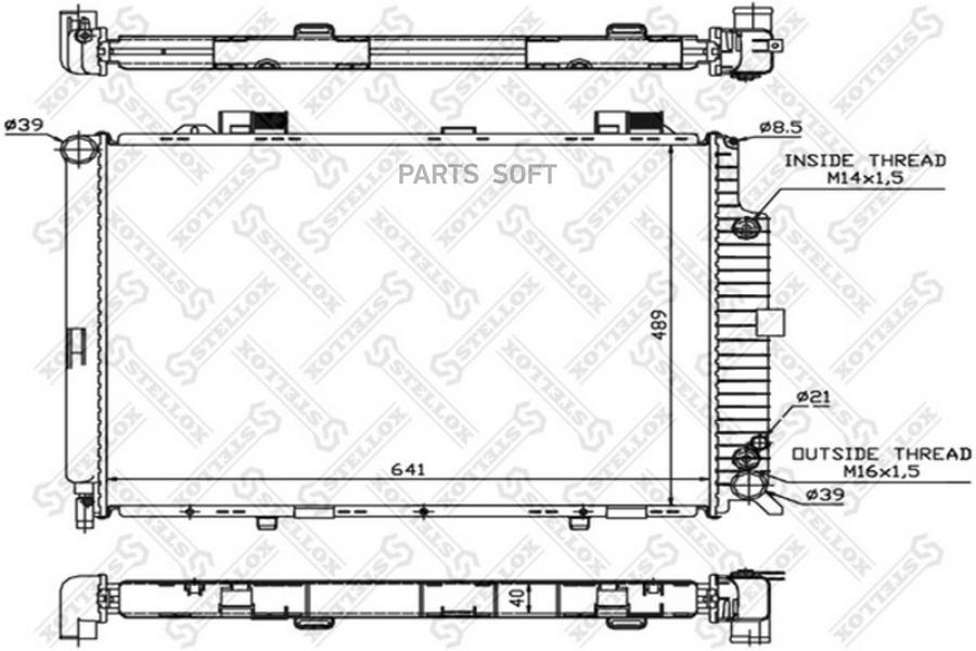 

10-25092-sx_радиатор системы охлаждения mb w210 4.2-5.0/3.0d 95>