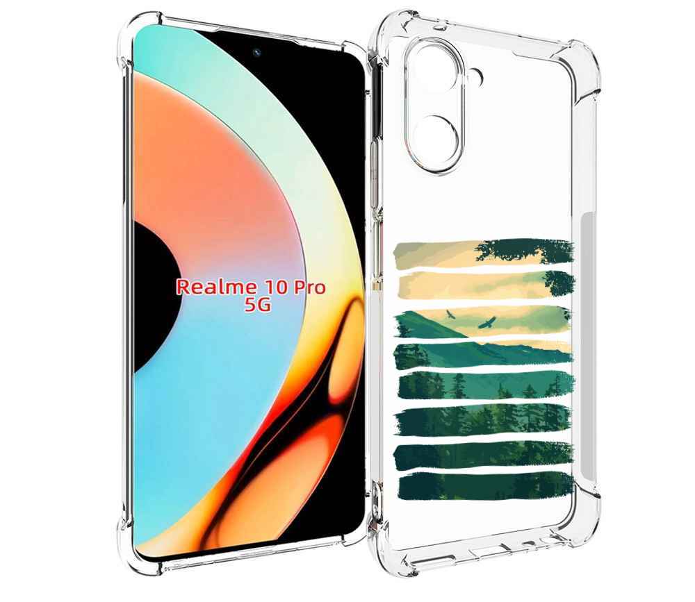 Чехол бампер MyPads Лесная чаща для Realme 10 Pro противоударный