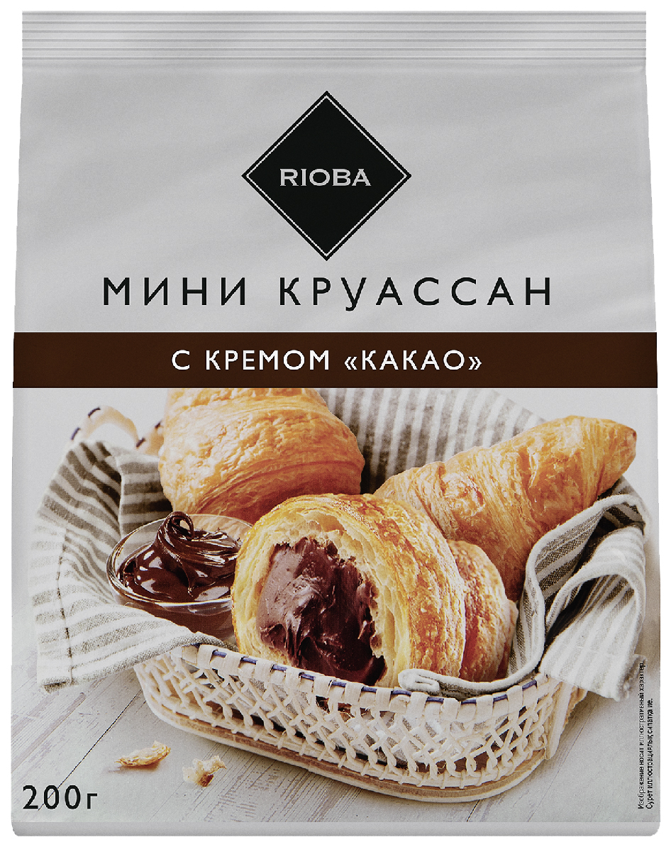 Круассаны Rioba Мини с шоколадным кремом 200 г