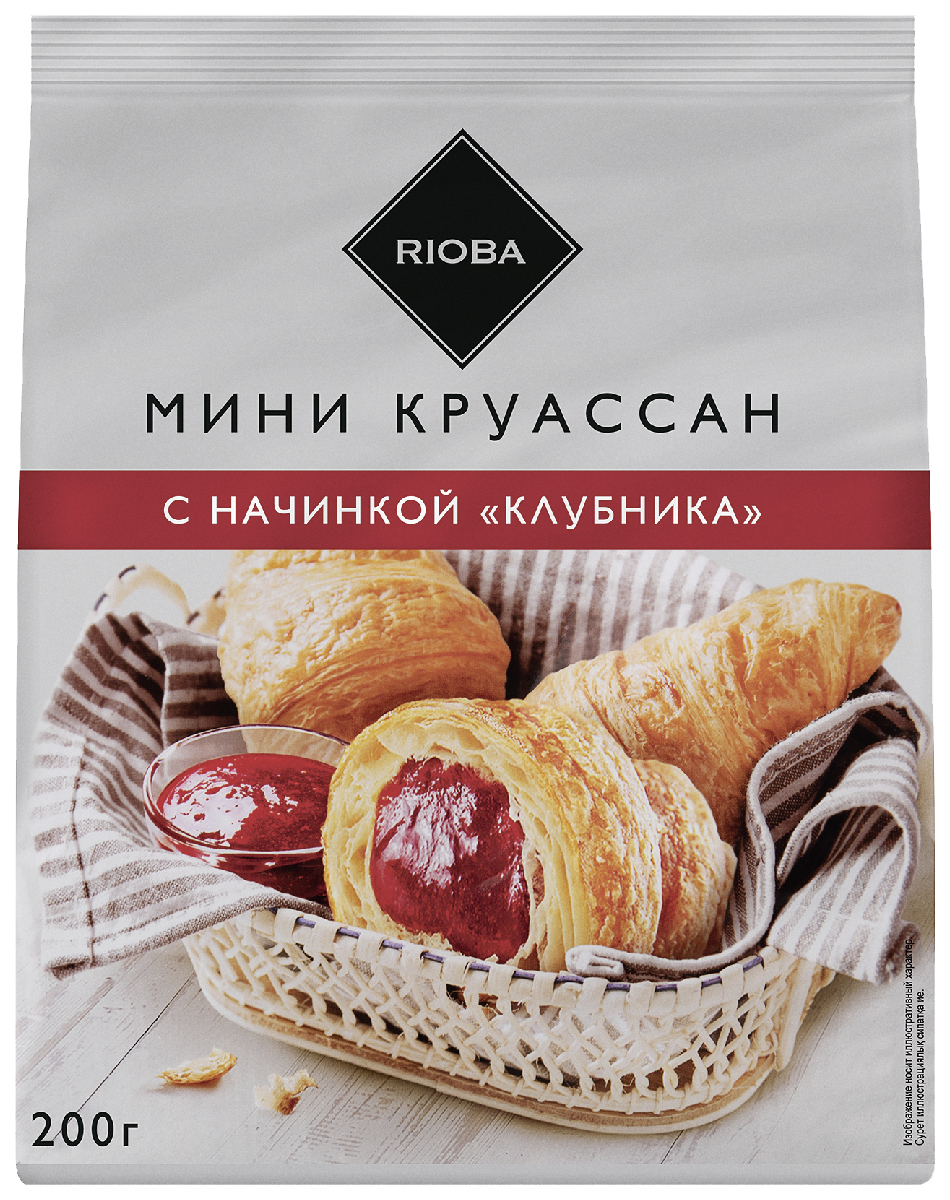 фото Круассаны rioba мини с клубничной начинкой 200 г