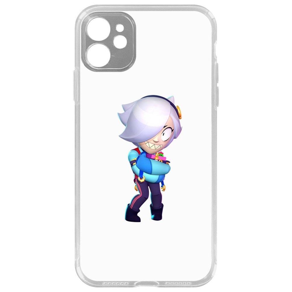 

Чехол-накладка Brawl Stars-Колетт для iPhone 11 с защитой камеры, Прозрачный
