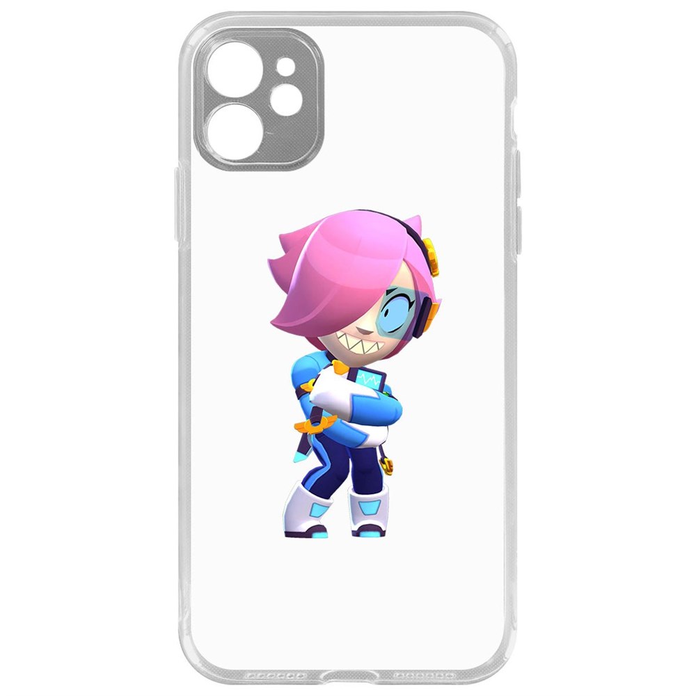 

Чехол-накладка Brawl Stars-Колетт Навигатор для iPhone 11 с защитой камеры, Прозрачный