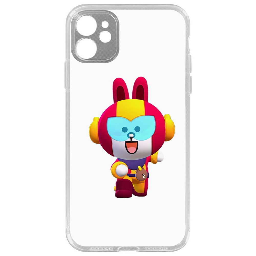 

Чехол-накладка Brawl Stars-Кони Макс для iPhone 11 с защитой камеры