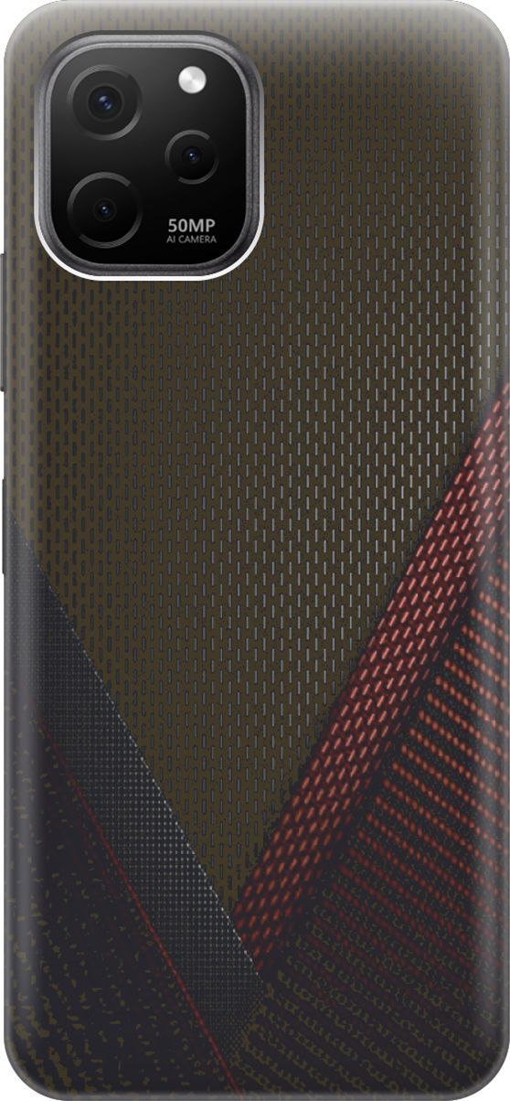 

Силиконовый чехол на Huawei nova Y61 с принтом "Полотна", Красный;черный, 157992