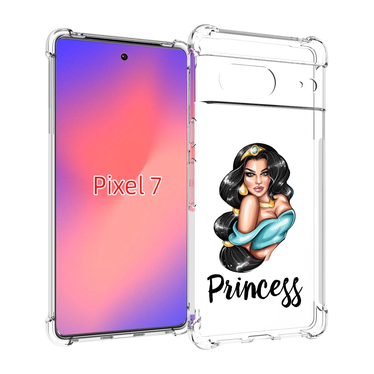 

Чехол Mypads Принцесса-Жасмин Женский Для Google Pixel 7, Прозрачный, Tocco