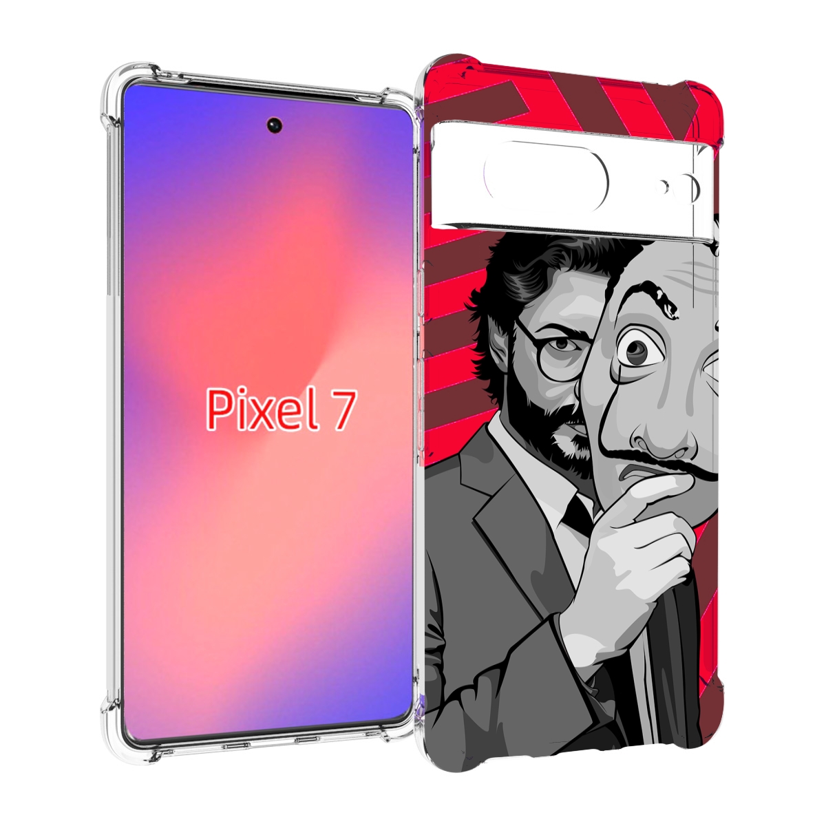 

Чехол Mypads Профессор-Бумажый-Дом Для Google Pixel 7, Прозрачный, Tocco