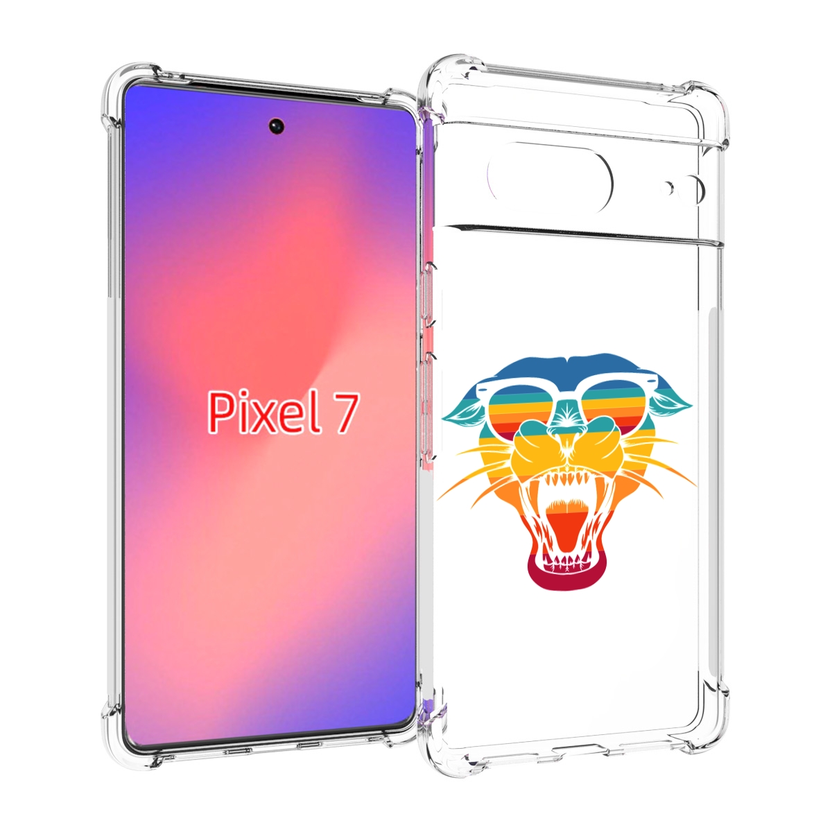

Чехол Mypads Радужная-Пантера Для Google Pixel 7, Прозрачный, Tocco