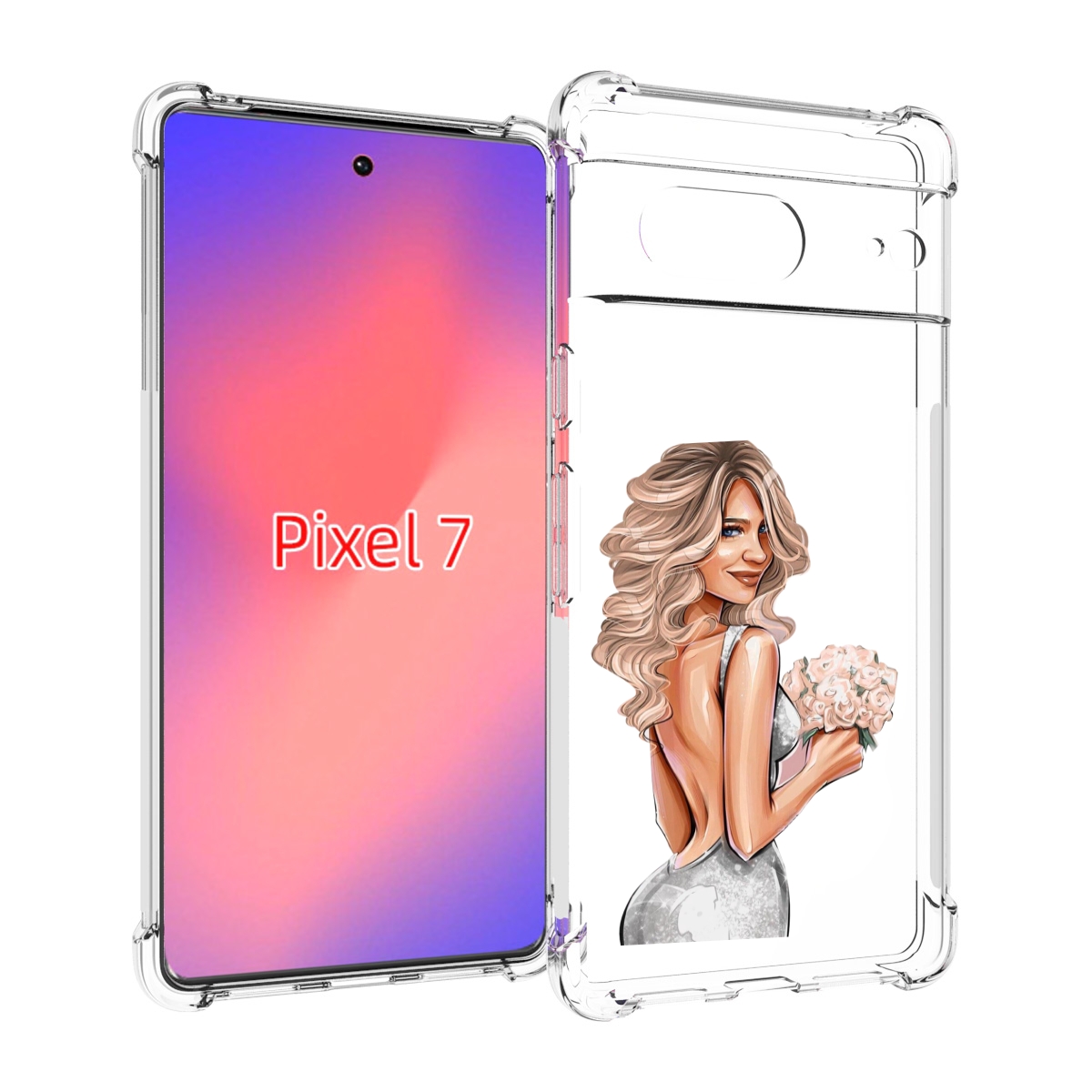 

Чехол Mypads Роскошное-Платье Женский Для Google Pixel 7, Прозрачный, Tocco