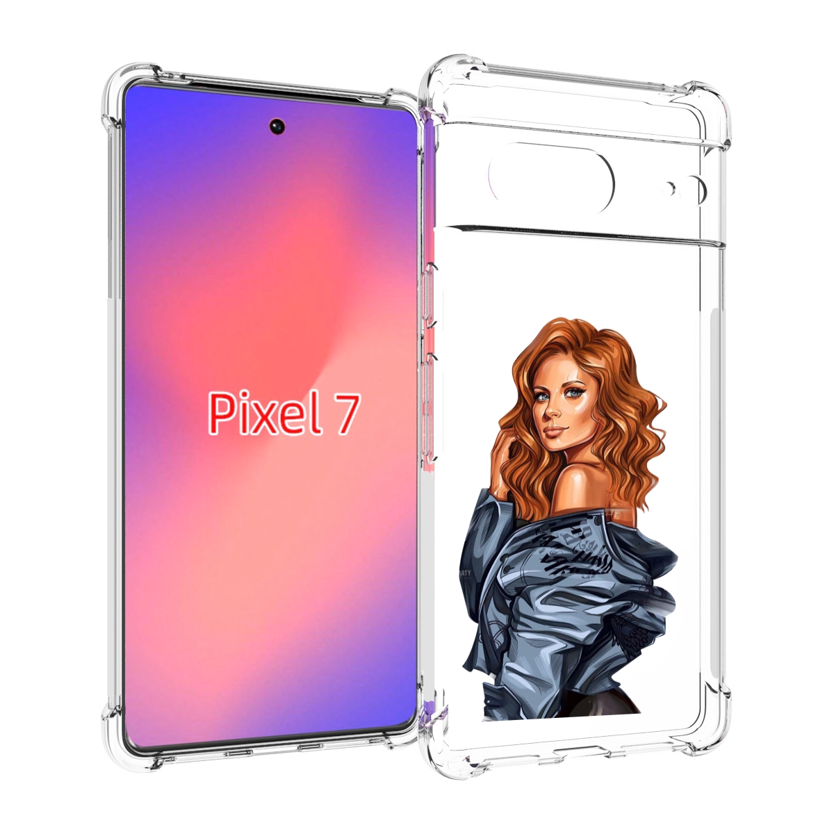 

Чехол Mypads Рыжая-Девушка Женский Для Google Pixel 7, Прозрачный, Tocco