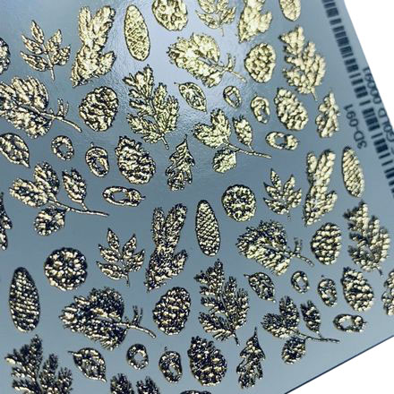 

3D-слайдер Anna Tkacheva Gold Crystal №91 Листья. Веточки, 2 шт., Разноцветный