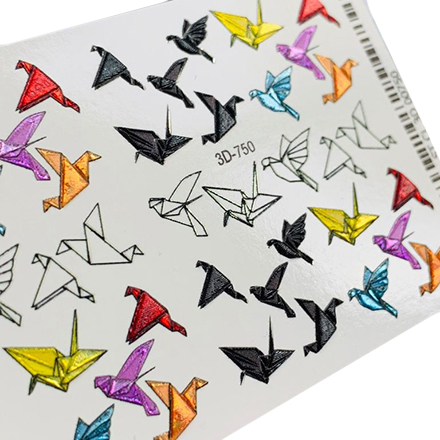 фото 3d-слайдер anna tkacheva crystal №750 птицы. оригами, 2 шт.