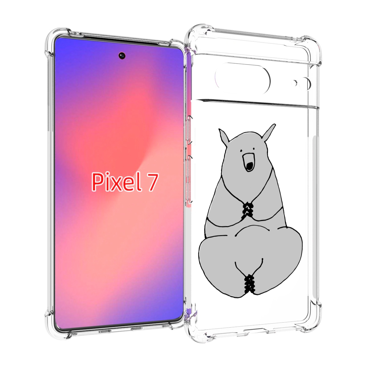 

Чехол Mypads Серый Медведь Для Google Pixel 7, Прозрачный, Tocco