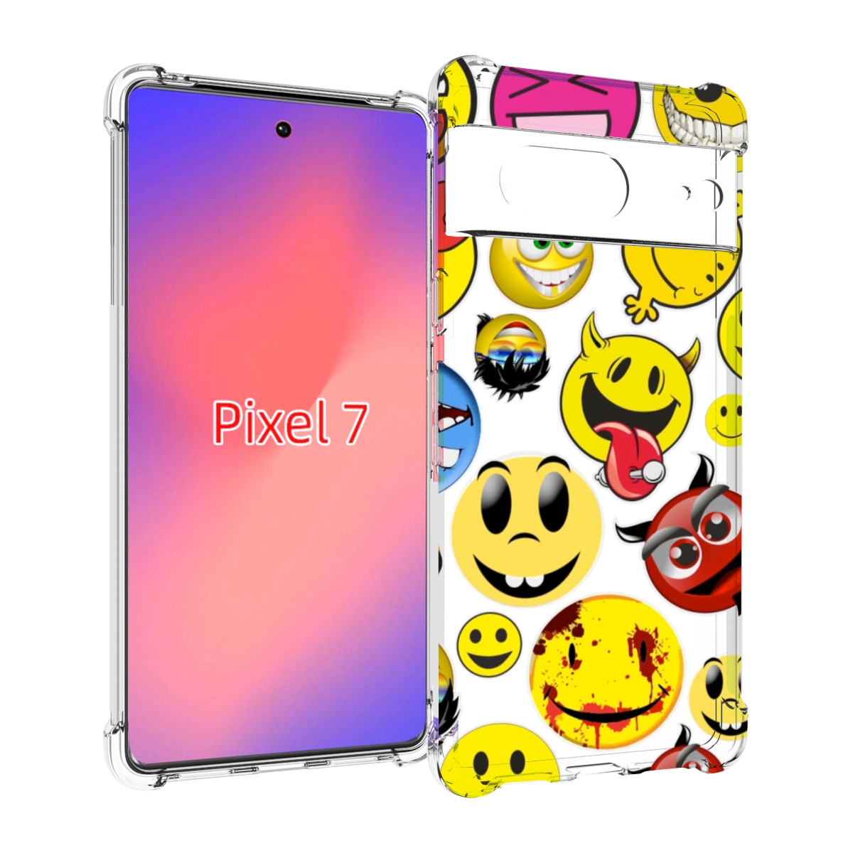

Чехол Mypads Смайлики Для Google Pixel 7, Прозрачный, Tocco