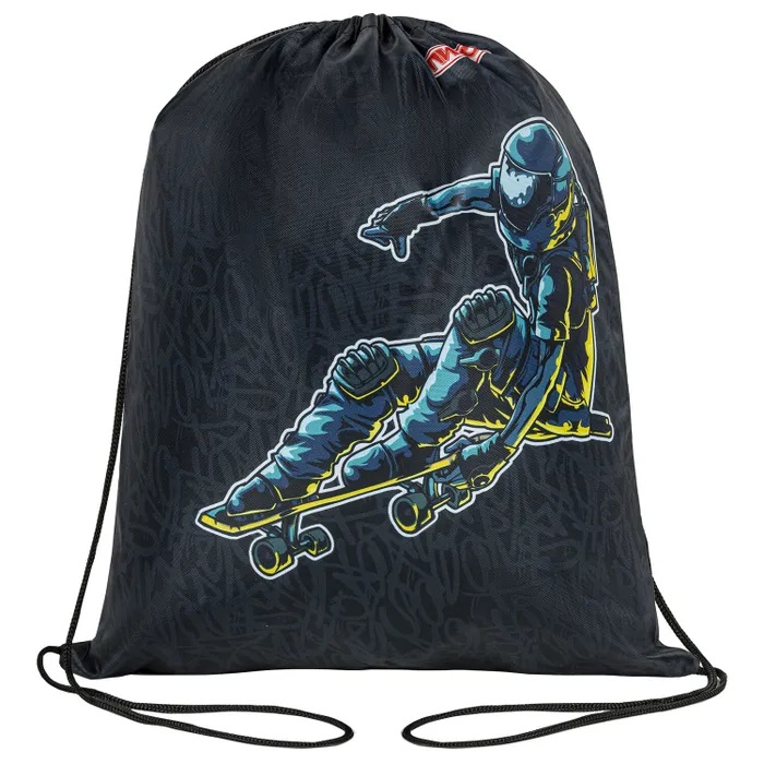 

Мешок для обуви ПИФАГОР, 1 отделение, 42х34 см, "Space skater", 271600, (2шт.), Черный