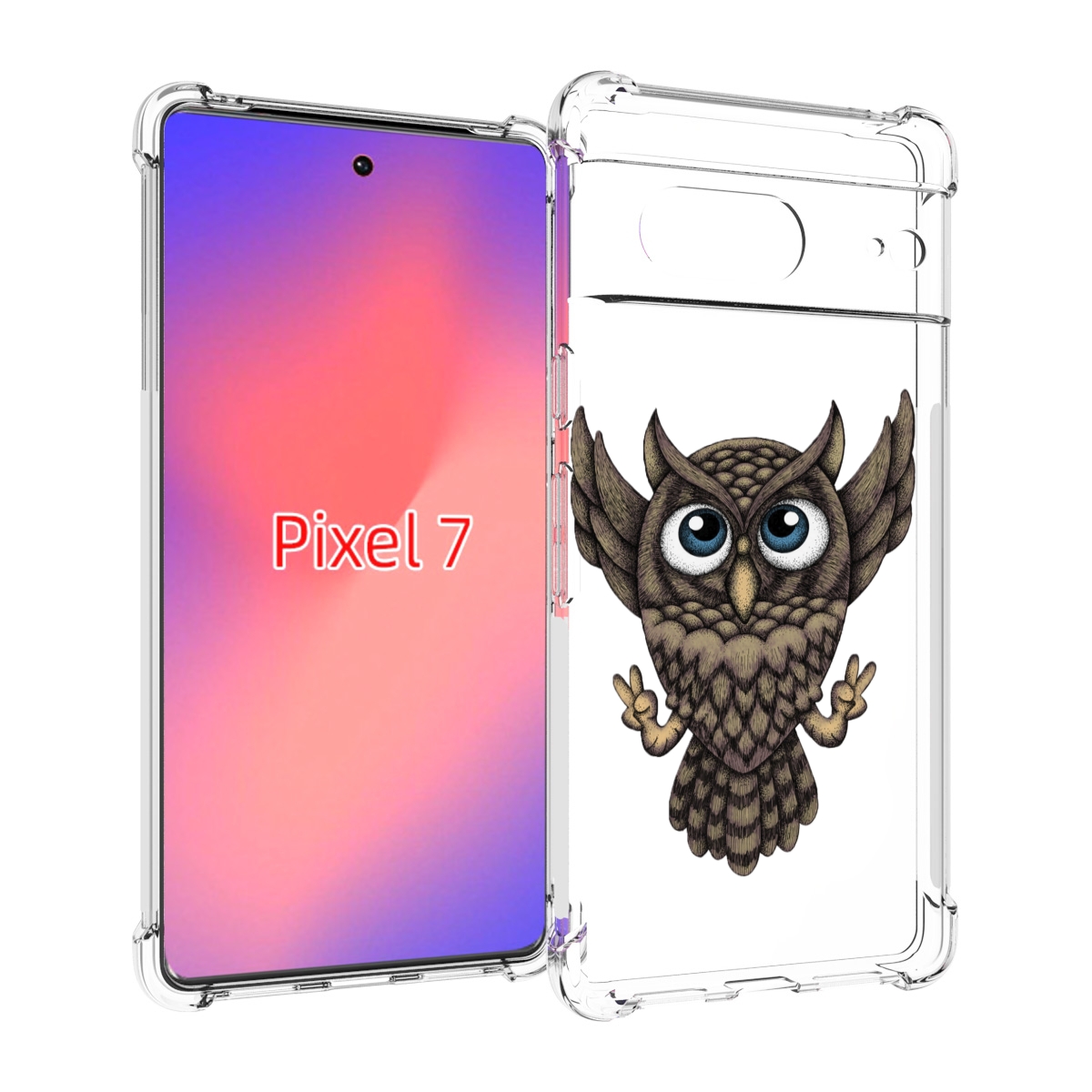 

Чехол Mypads Сова Для Google Pixel 7, Прозрачный, Tocco