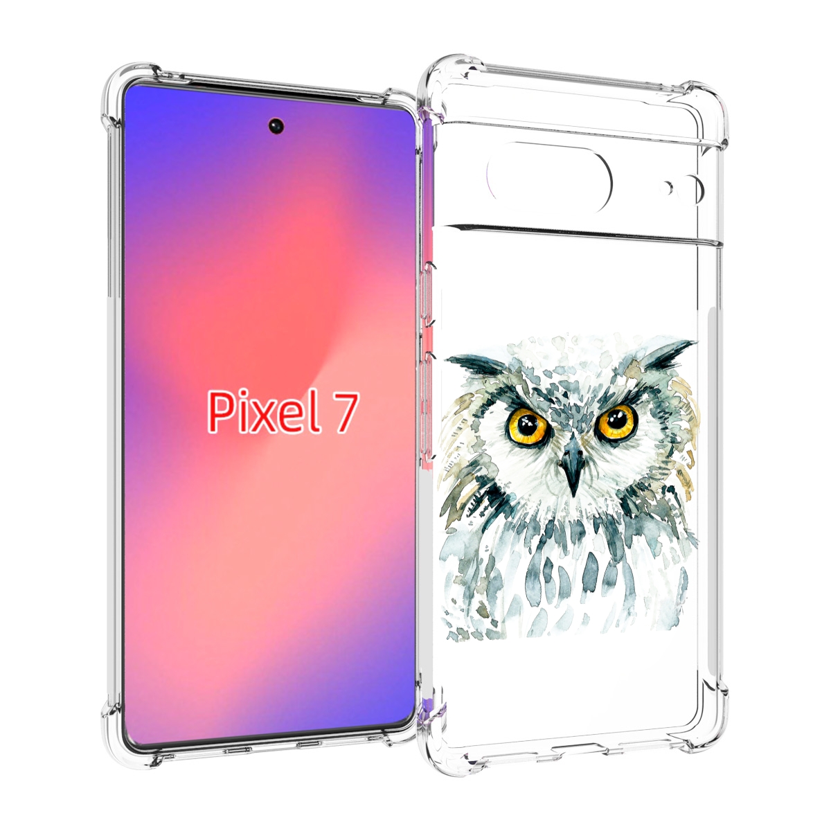 

Чехол Mypads Серьезная Сова Для Google Pixel 7, Прозрачный, Tocco
