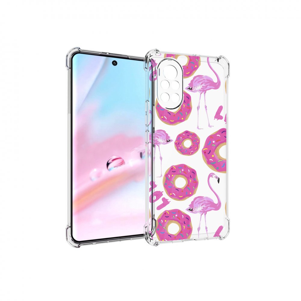 

Чехол MyPads пончики-фламинго для Huawei Nova 8 (ANG-LX1), Прозрачный, Tocco