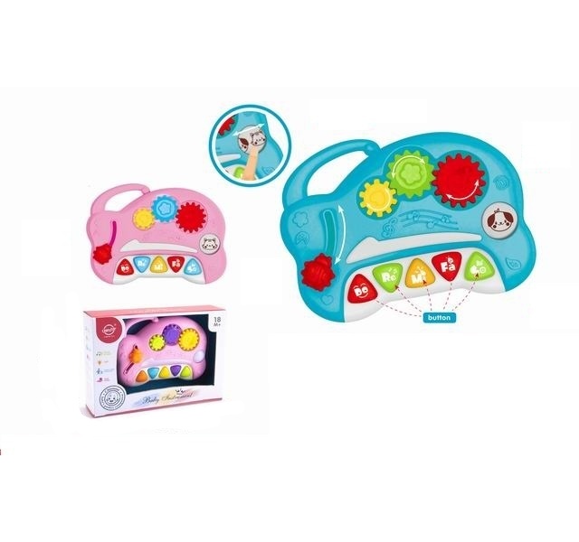 

Пианино игрушечное Shantou музыка, шестеренки, ноты, свет, 23,8*5,9*16,7 см