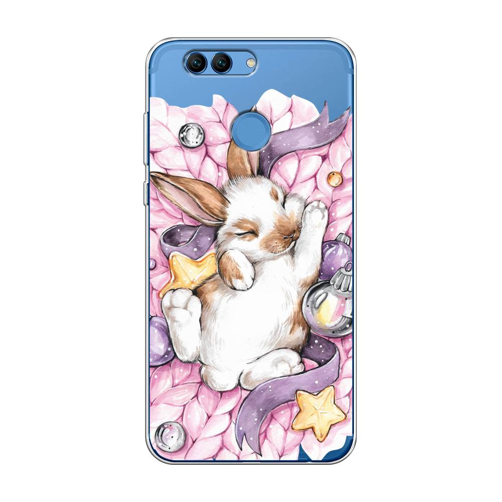 

Чехол на Huawei Nova 2 "Кролик спит", Розовый;белый, 62950-5