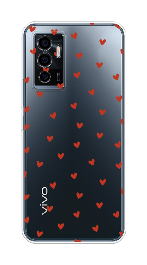 

Чехол на Vivo V23e/Y75 4G "Red hearts", Красный;прозрачный, 265950-1