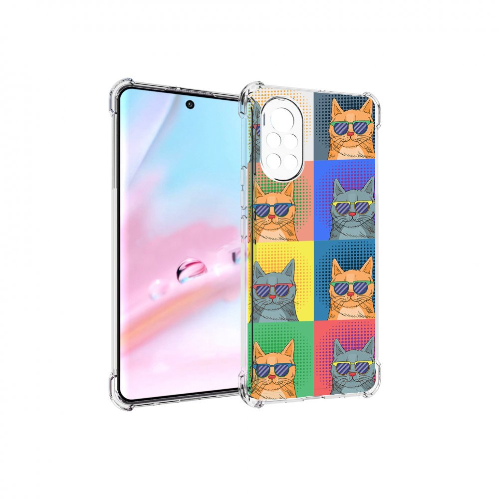 

Чехол MyPads разноцветные-коты для Huawei Nova 8 (ANG-LX1), Прозрачный, Tocco