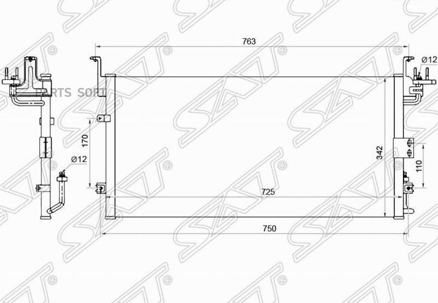

Радиатор Кондиционера Hyundai Sonata (Tagaz) 1998- St-Hn23-394-A0 Sthn23394a0 Sat арт. STH