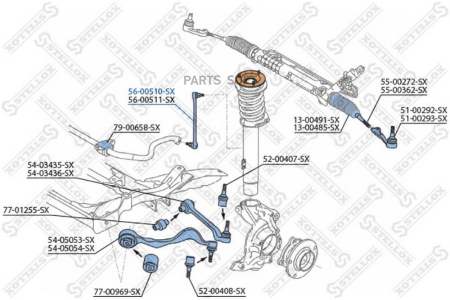 

56-00510-sx_тяга стабилизатора переднего левая bmw e87/e90/e91 all 04>