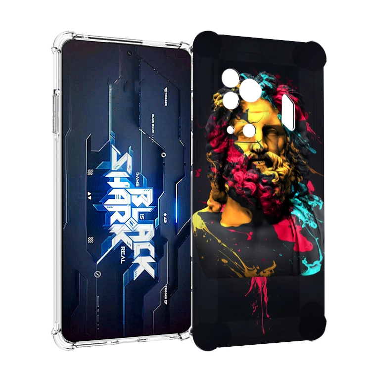 

Чехол MyPads арт-статуя-краски для Xiaomi Black Shark 5 Pro, Прозрачный, Tocco